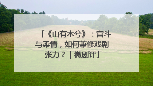 《山有木兮》：宫斗与柔情，如何兼修戏剧张力？｜微剧评