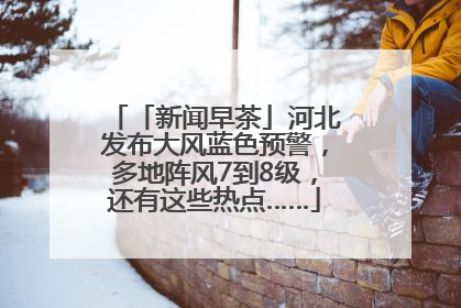 「新闻早茶」河北发布大风蓝色预警，多地阵风7到8级，还有这些热点……
