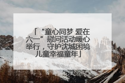 “童心同梦 爱在六一”慰问活动暖心举行，守护沈城困境儿童幸福童年