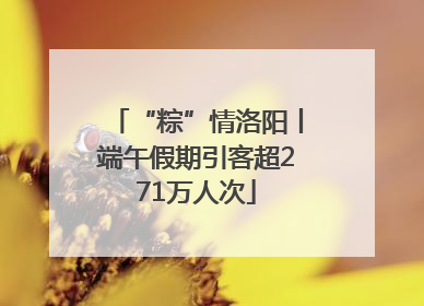 “粽”情洛阳丨端午假期引客超271万人次