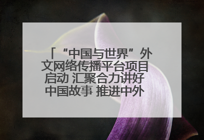 “中国与世界”外文网络传播平台项目启动 汇聚合力讲好中国故事 推进中外文明交流互鉴