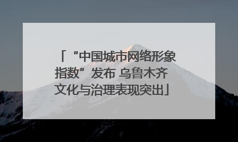 “中国城市网络形象指数”发布 乌鲁木齐文化与治理表现突出