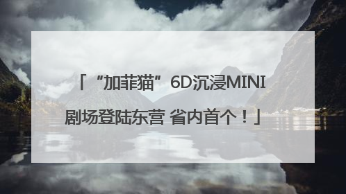 “加菲猫”6D沉浸MINI剧场登陆东营 省内首个！