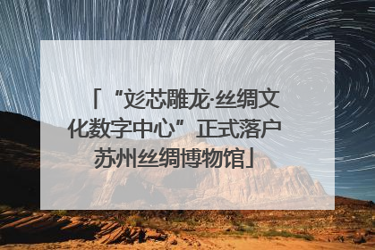 “彣芯雕龙·丝绸文化数字中心”正式落户苏州丝绸博物馆