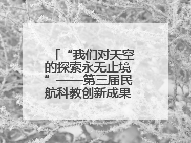 “我们对天空的探索永无止境”——第三届民航科教创新成果展一线观察