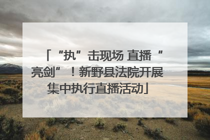“执”击现场 直播“亮剑”！新野县法院开展集中执行直播活动