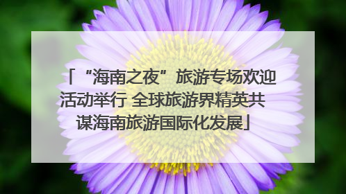 “海南之夜”旅游专场欢迎活动举行 全球旅游界精英共谋海南旅游国际化发展