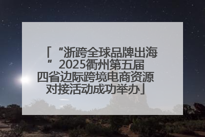 “浙跨全球品牌出海”2025衢州第五届四省边际跨境电商资源对接活动成功举办