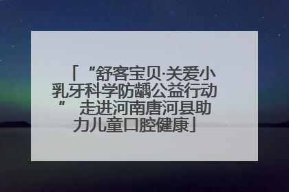 “舒客宝贝·关爱小乳牙科学防龋公益行动” 走进河南唐河县助力儿童口腔健康