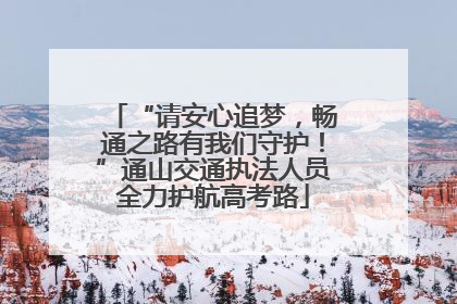 “请安心追梦，畅通之路有我们守护！”通山交通执法人员全力护航高考路