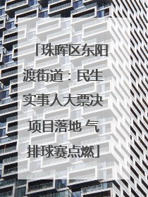 珠晖区东阳渡街道：民生实事人大票决项目落地 气排球赛点燃