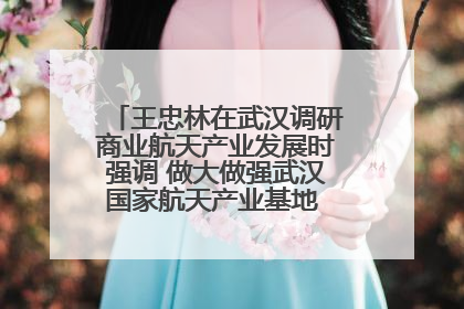 王忠林在武汉调研商业航天产业发展时强调 做大做强武汉国家航天产业基地 打造具有全国影响力的“中国星谷”