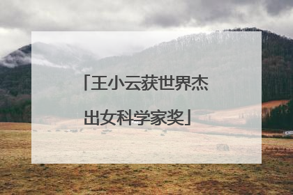 王小云获世界杰出女科学家奖