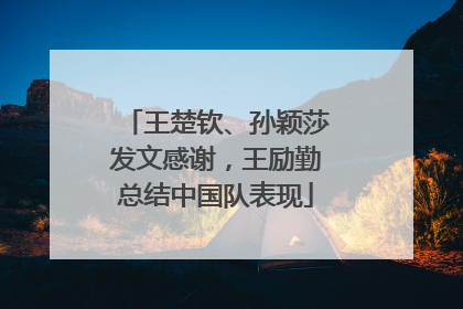 王楚钦、孙颖莎发文感谢，王励勤总结中国队表现