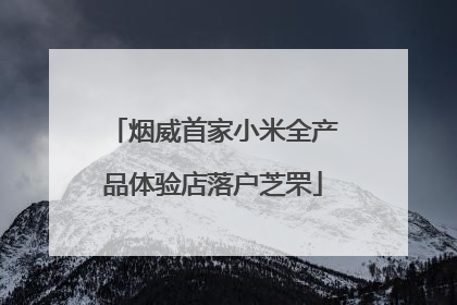 烟威首家小米全产品体验店落户芝罘