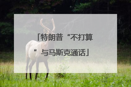 特朗普“不打算”与马斯克通话