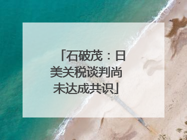 石破茂：日美关税谈判尚未达成共识