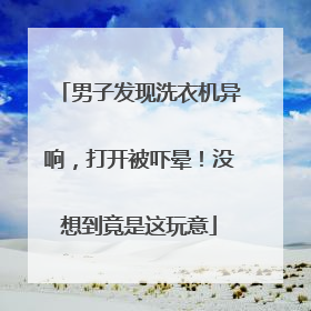 男子发现洗衣机异响，打开被吓晕！没想到竟是这玩意