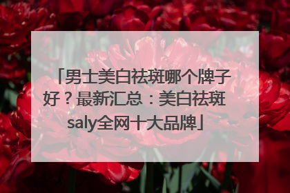 男士美白祛斑哪个牌子好？最新汇总：美白祛斑saly全网十大品牌
