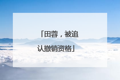 田蓉，被追认撤销资格