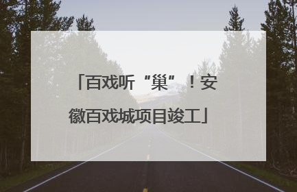 百戏听“巢”！安徽百戏城项目竣工
