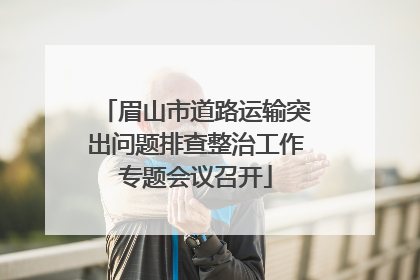 眉山市道路运输突出问题排查整治工作专题会议召开