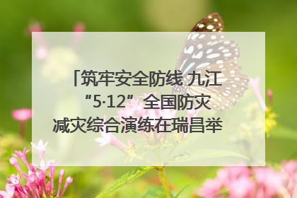 筑牢安全防线 九江“5·12”全国防灾减灾综合演练在瑞昌举行（组图｜视频）