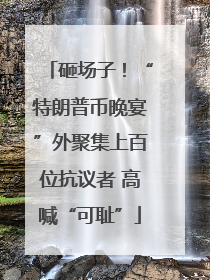 砸场子!“特朗普币晚宴”外聚集上百位抗议者 高喊“可耻”