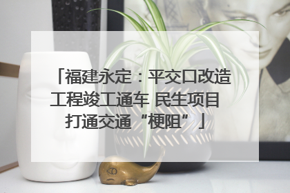 福建永定：平交口改造工程竣工通车 民生项目打通交通“梗阻”