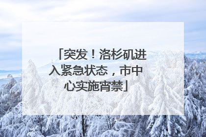 突发！洛杉矶进入紧急状态，市中心实施宵禁