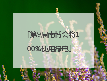 第9届南博会将100%使用绿电