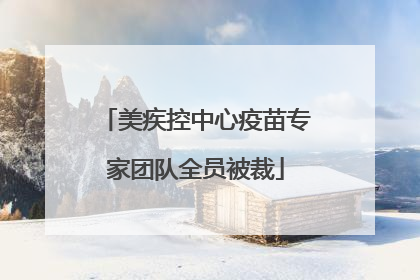 美疾控中心疫苗专家团队全员被裁