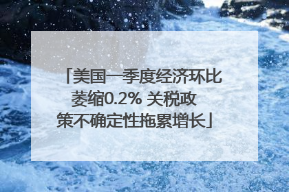 美国一季度经济环比萎缩0.2% 关税政策不确定性拖累增长