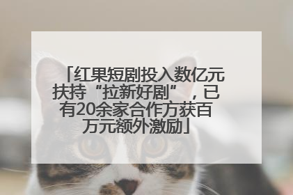 红果短剧投入数亿元扶持“拉新好剧”，已有20余家合作方获百万元额外激励