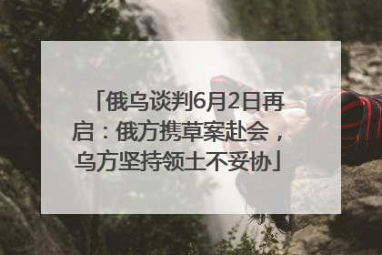 俄乌谈判6月2日再启：俄方携草案赴会，乌方坚持领土不妥协