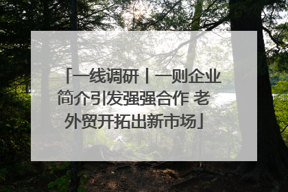 一线调研丨一则企业简介引发强强合作 老外贸开拓出新市场