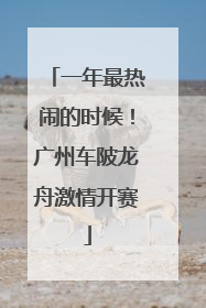 一年最热闹的时候！广州车陂龙舟激情开赛