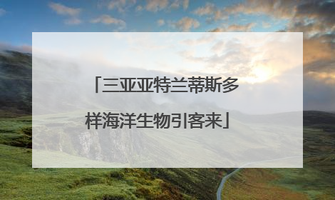 三亚亚特兰蒂斯多样海洋生物引客来