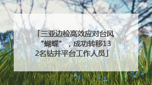 三亚边检高效应对台风“蝴蝶”，成功转移132名钻井平台工作人员