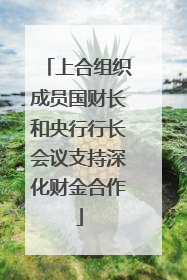 上合组织成员国财长和央行行长会议支持深化财金合作