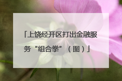 上饶经开区打出金融服务“组合拳”（图）