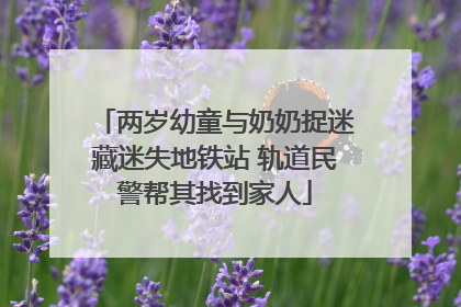 两岁幼童与奶奶捉迷藏迷失地铁站 轨道民警帮其找到家人