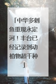 中华多刺鱼重现永定河！丰台已经记录到动植物超千种