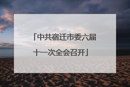 中共宿迁市委六届十一次全会召开