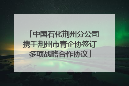 中国石化荆州分公司携手荆州市青企协签订多项战略合作协议