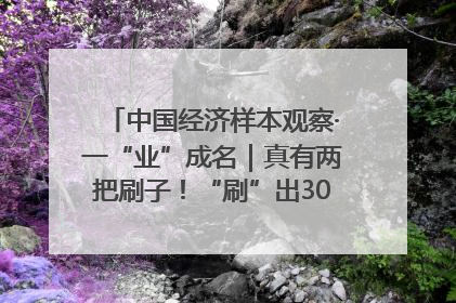 中国经济样本观察·一“业”成名｜真有两把刷子！“刷”出30亿级“颜值经济”