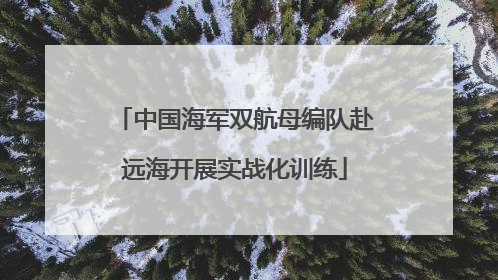 中国海军双航母编队赴远海开展实战化训练