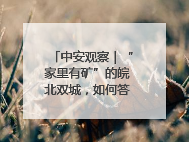 中安观察｜“家里有矿”的皖北双城，如何答好转型之问？