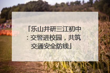 乐山井研三江初中：交警进校园，共筑交通安全防线