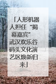 人形机器人担任“揭幕嘉宾” 武汉欢乐谷码头文化演艺区焕新归来
